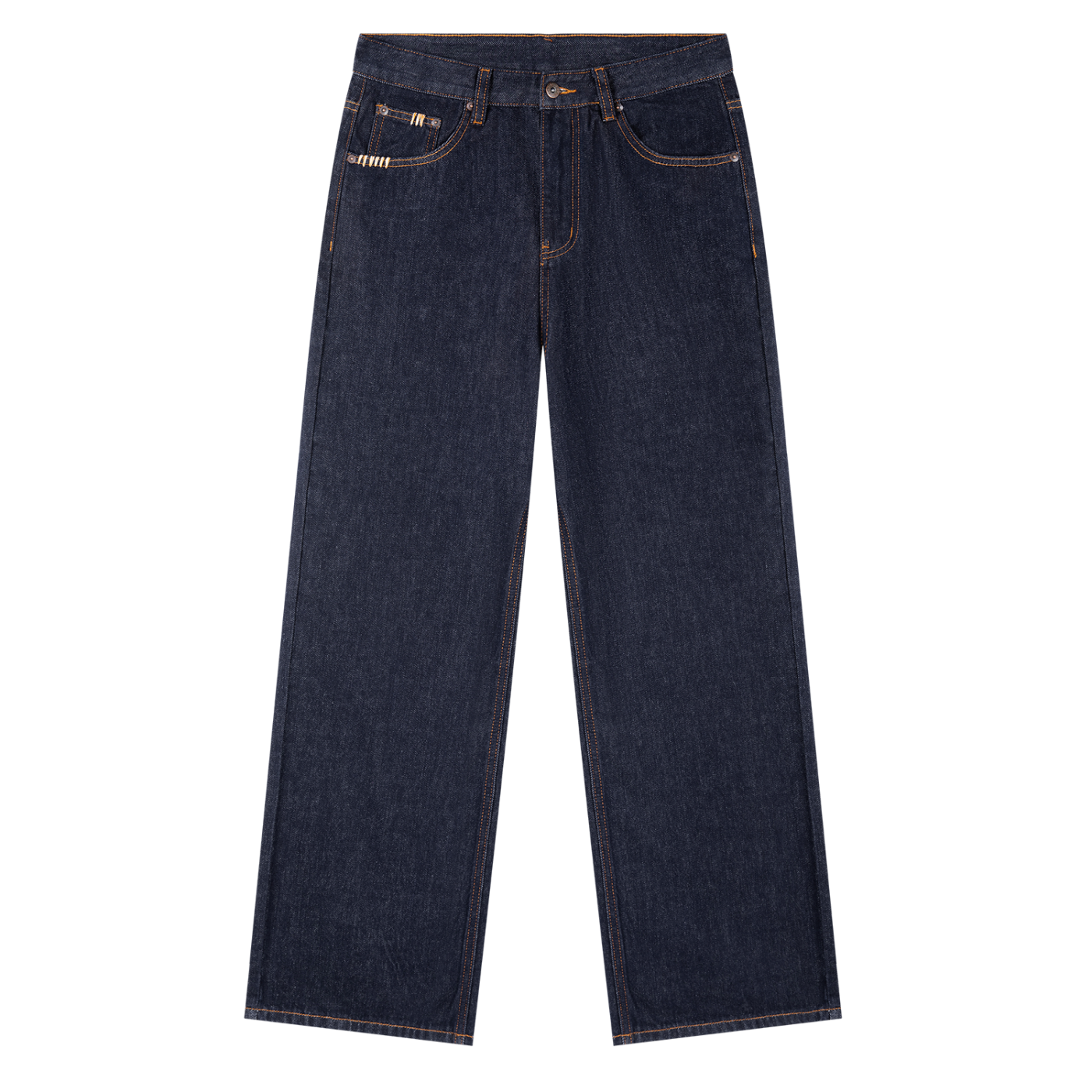 “Red Stripe” Straight Leg Denim Jeans