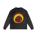 “All Cap” Acid Wash Oversize Long Sleeve