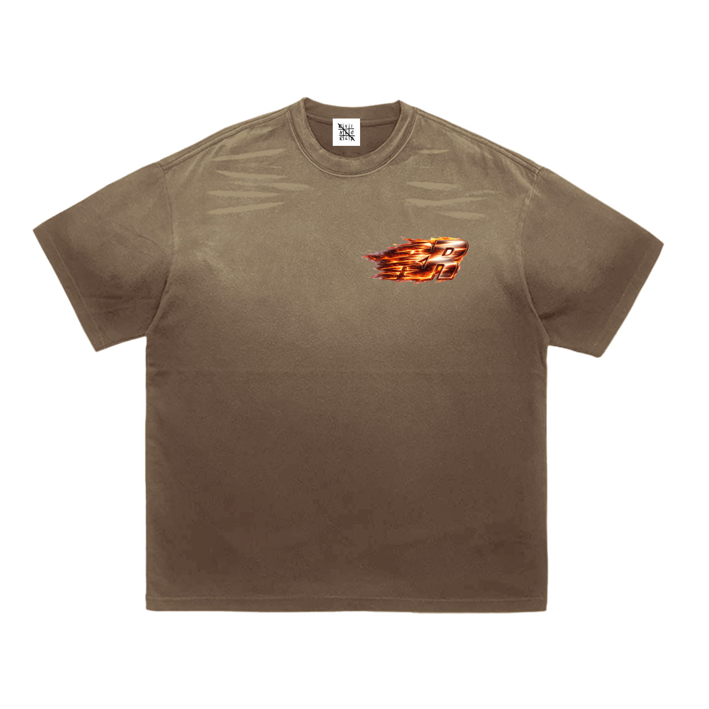 Flame logo Gradient Washed T-Shirt