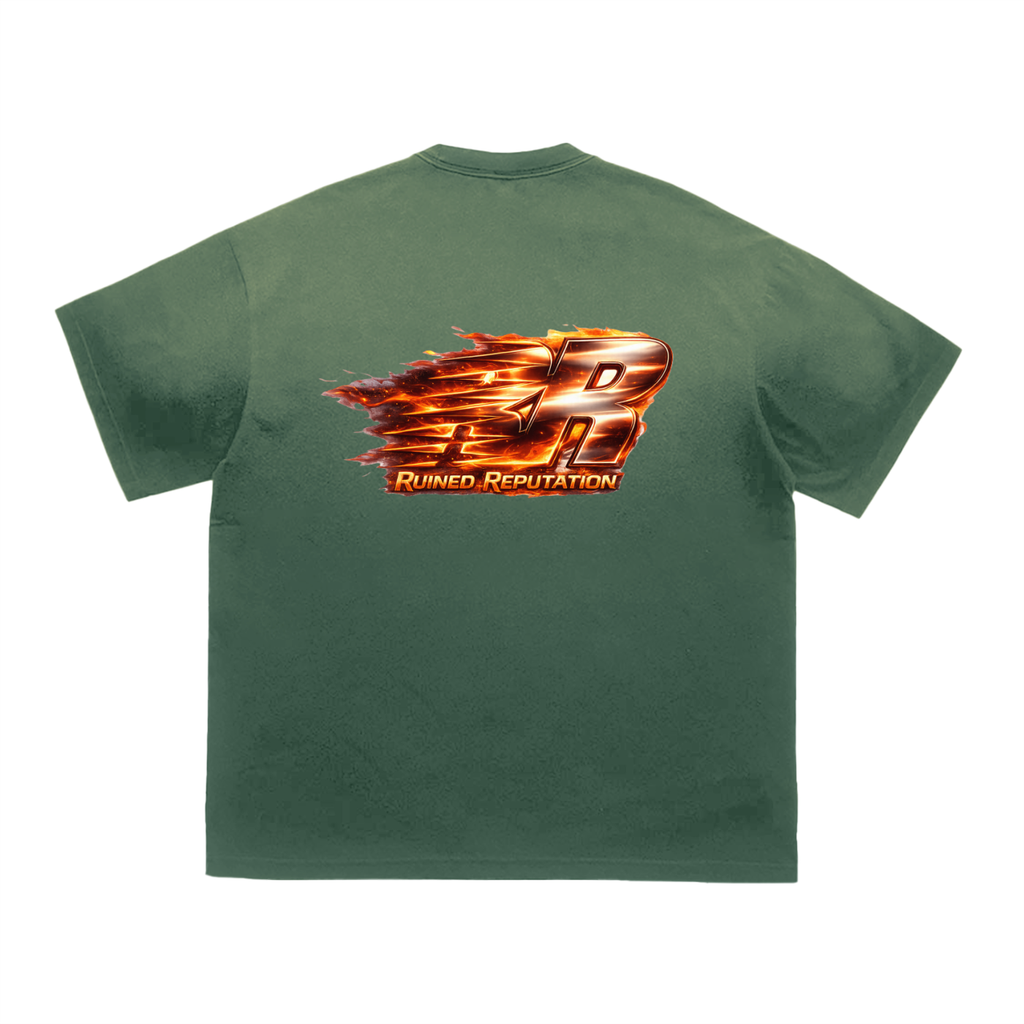 Flame logo Gradient Washed T-Shirt
