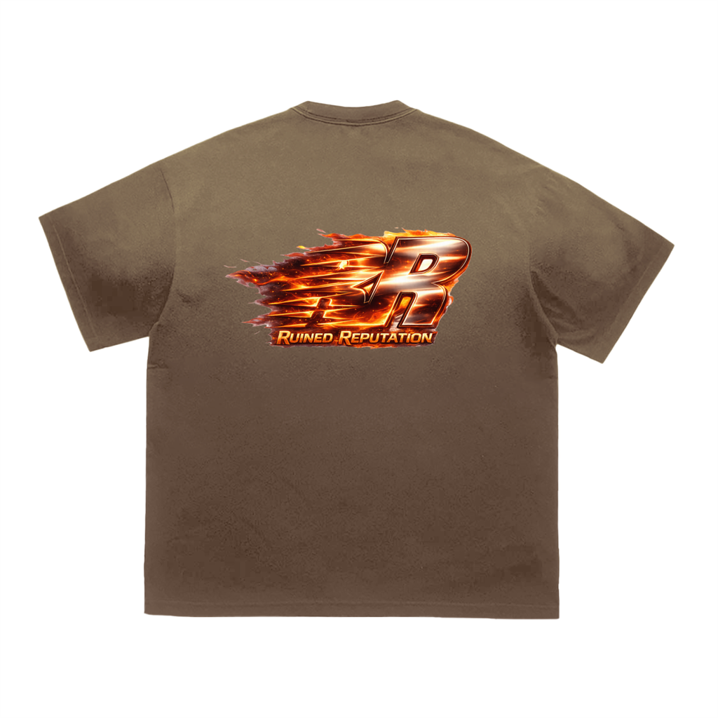 Flame logo Gradient Washed T-Shirt
