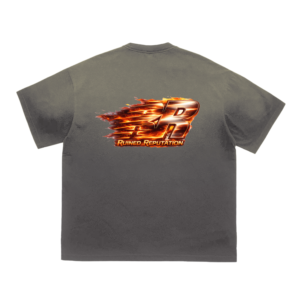 Flame logo Gradient Washed T-Shirt
