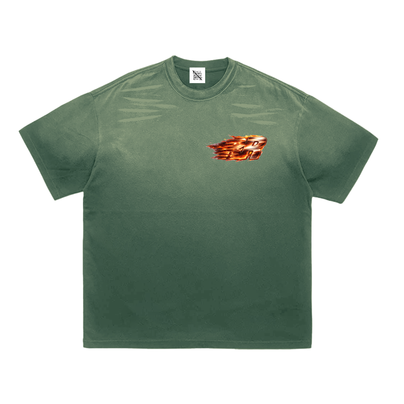 Flame logo Gradient Washed T-Shirt