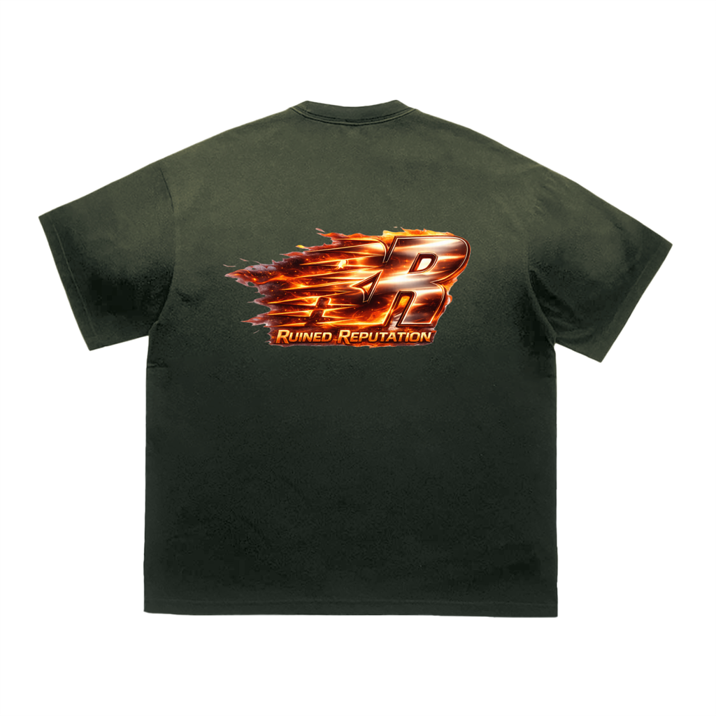Flame logo Gradient Washed T-Shirt