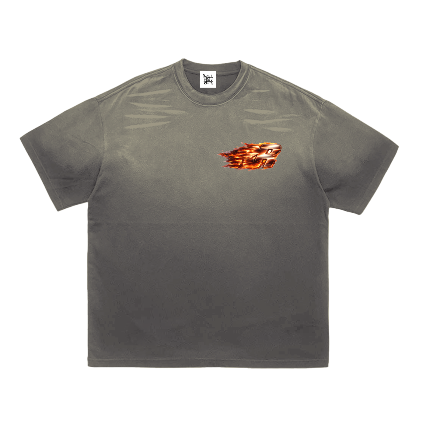 Flame logo Gradient Washed T-Shirt