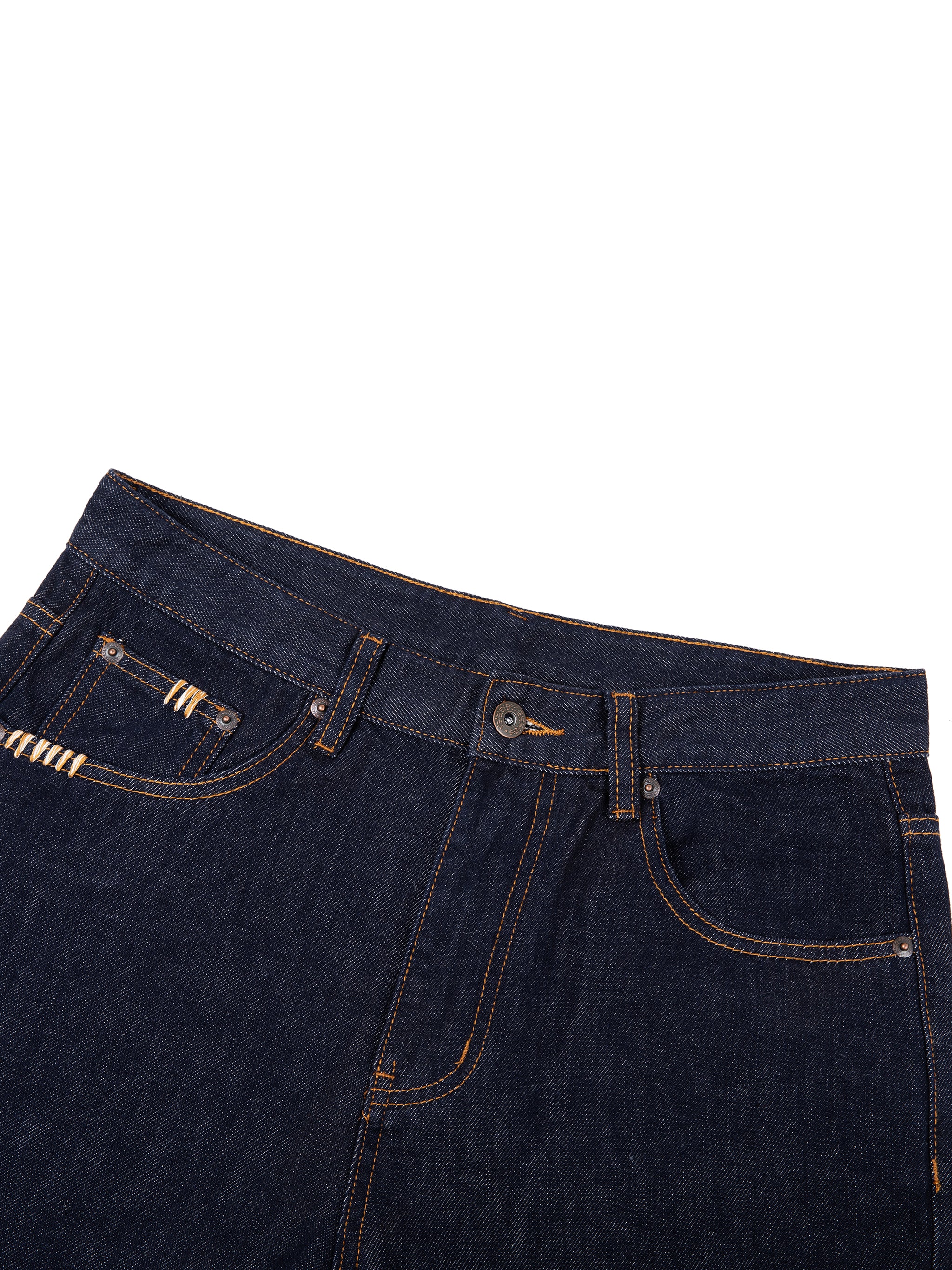 “Red Stripe” Straight Leg Denim Jeans