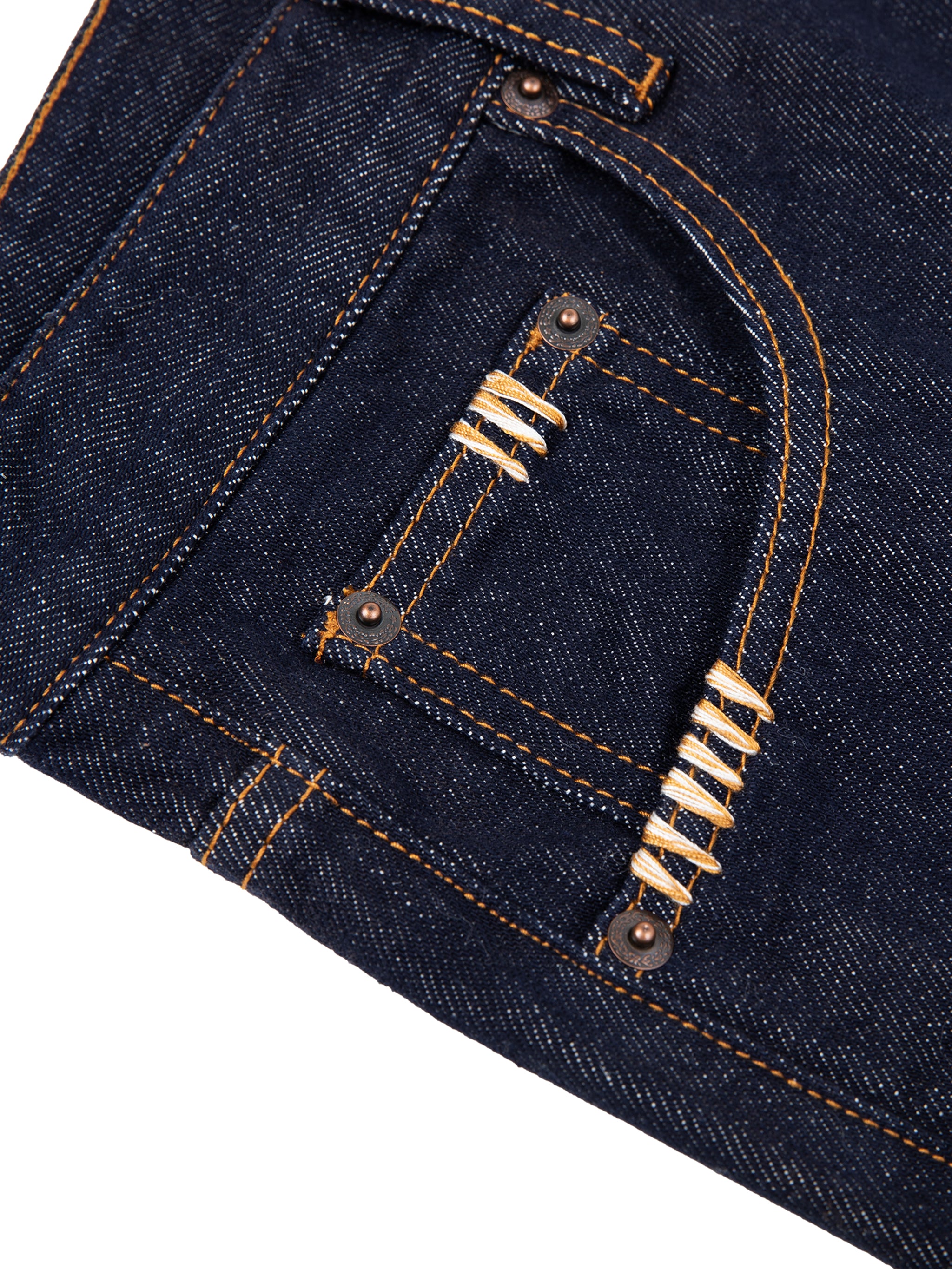 “Red Stripe” Straight Leg Denim Jeans